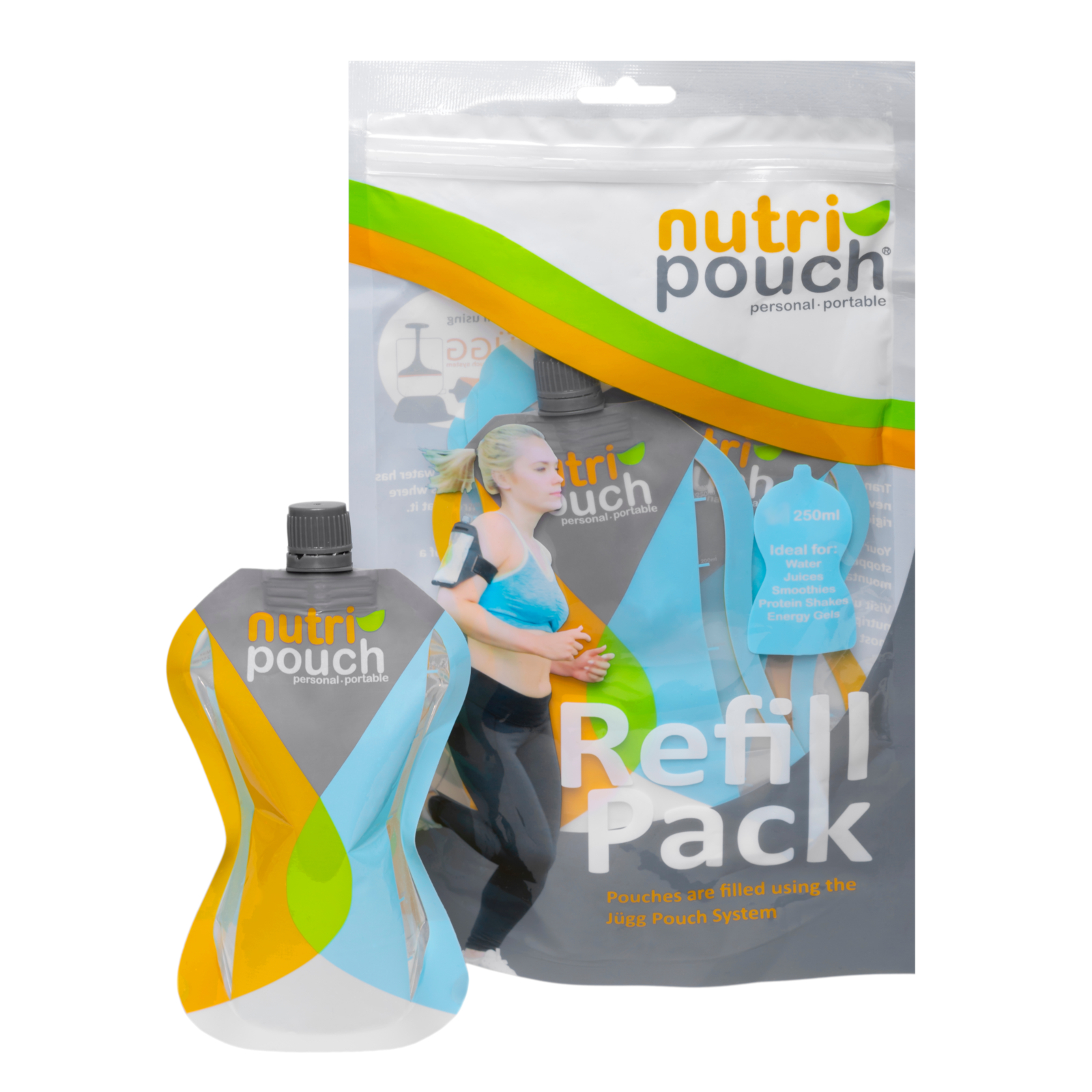 NUTRIPOUCH Gourdes de recharge, lot de 10 pcs.