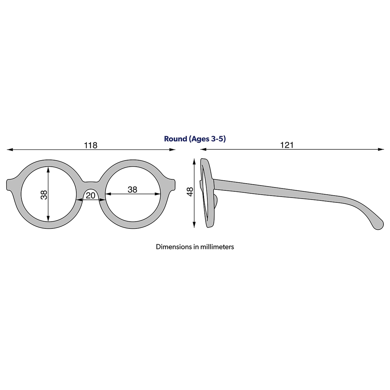 BABIATORS Sonnenbrille Original Euro Round Peachy Keen 3-5 Jahre