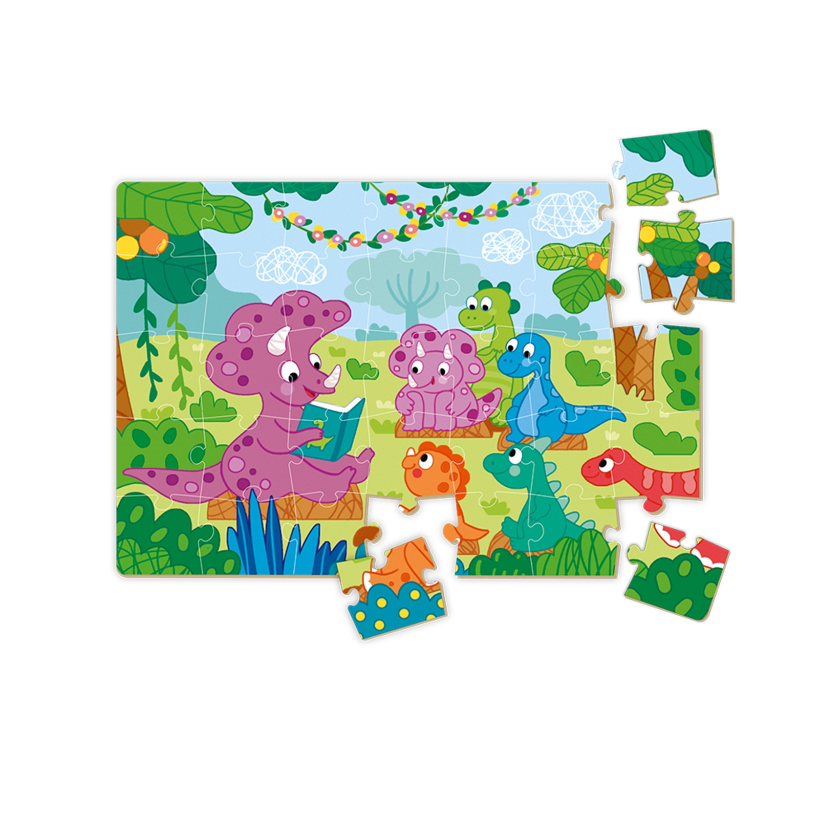 DODO Mini Puzzle Dino und seine Freunde 35 Teile, 4J+