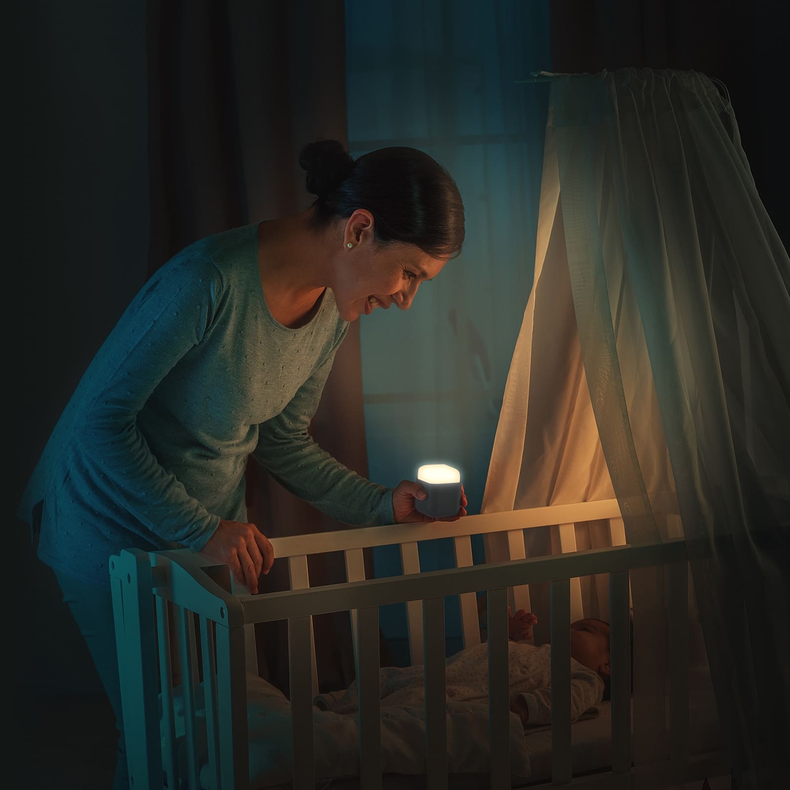 REER 2in1 Nachtlicht SleepLight hellgrau