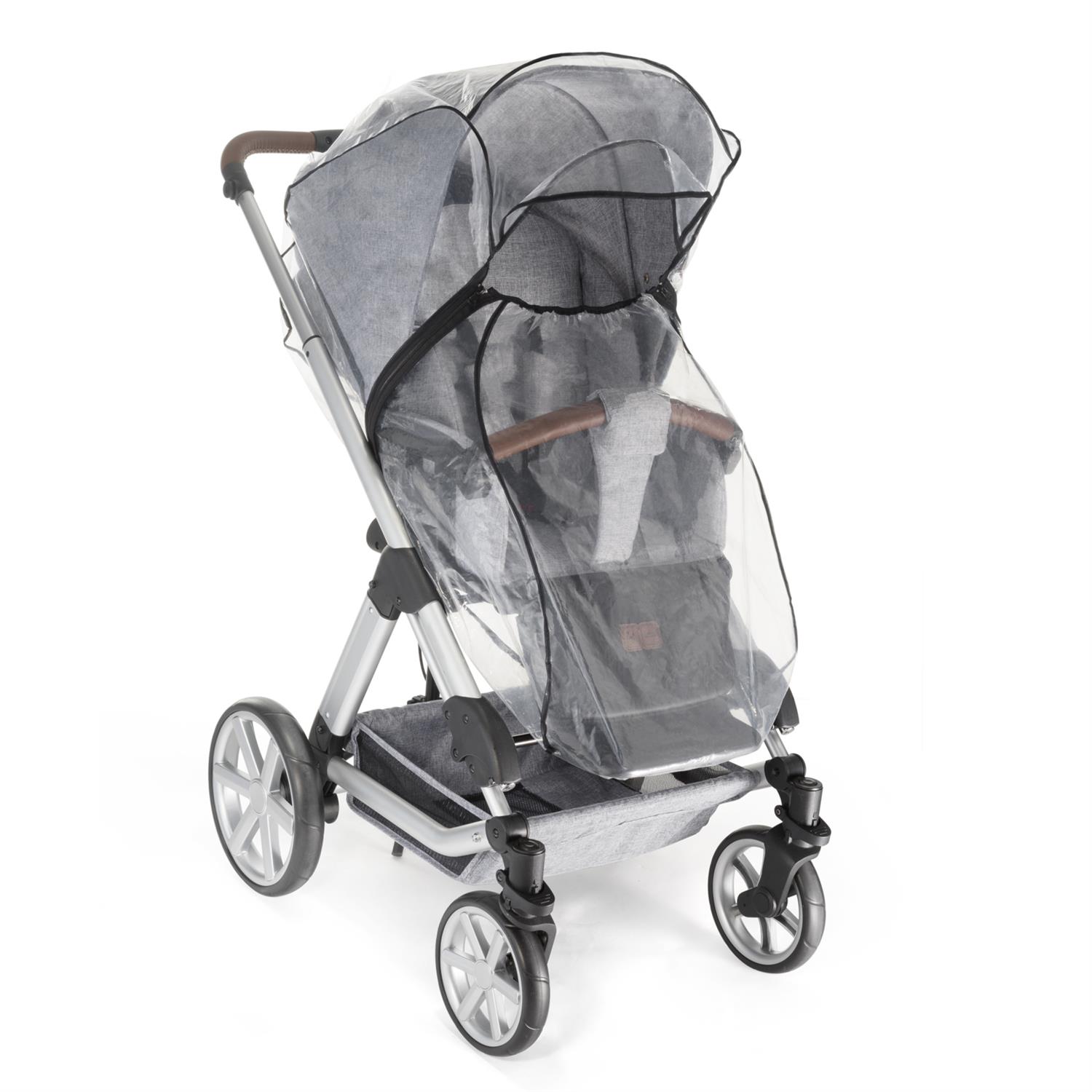 REER RainCover Classic + Regenschutz für Kombi–Kinderwagen mit Reissverschluss