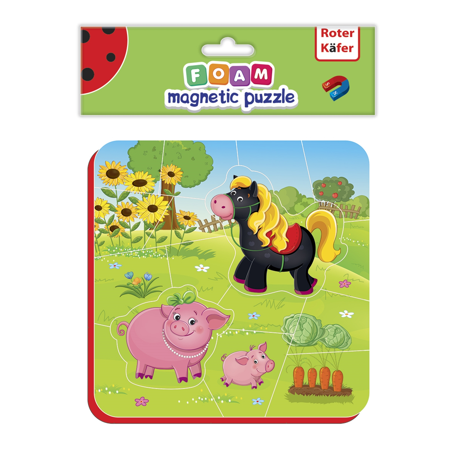 ROTER KÄFER Magnetpuzzle Baby Wiese