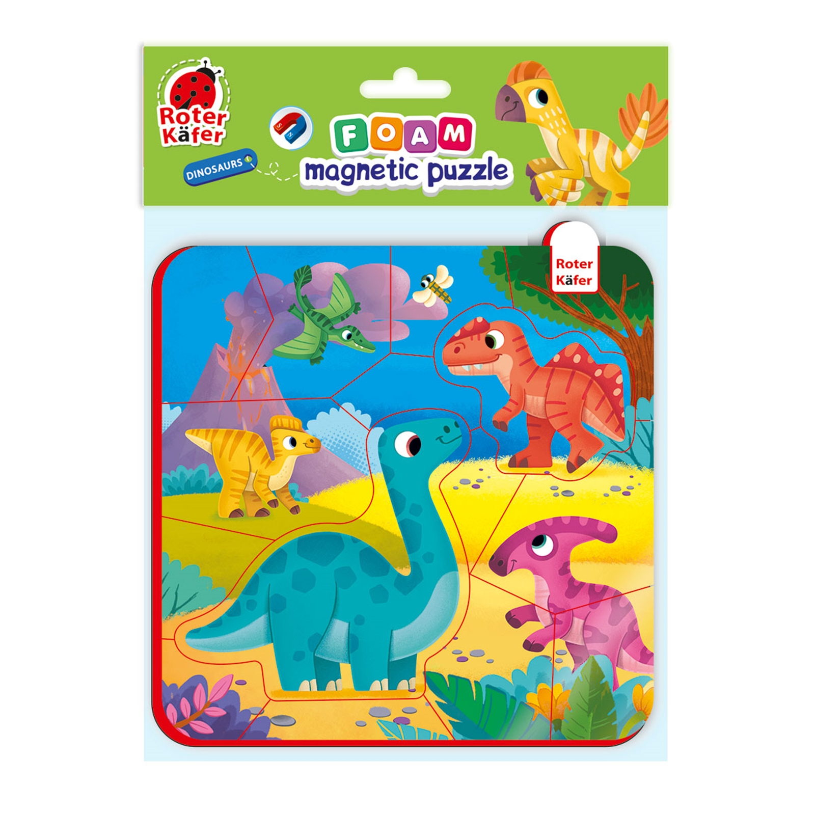 ROTER KÄFER Magnetpuzzle Baby Dinosaurier