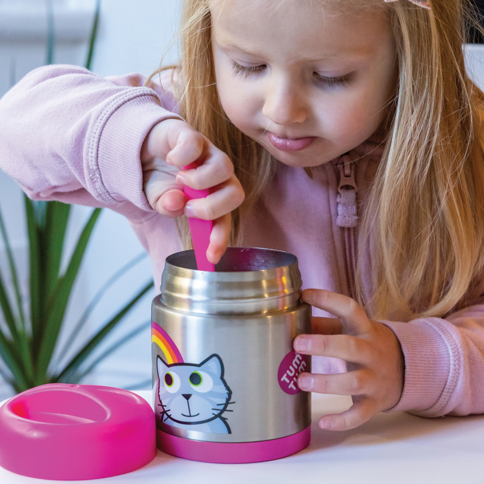 TUM TUM Boîte isotherme avec cuillère magnétique chat Bluebell