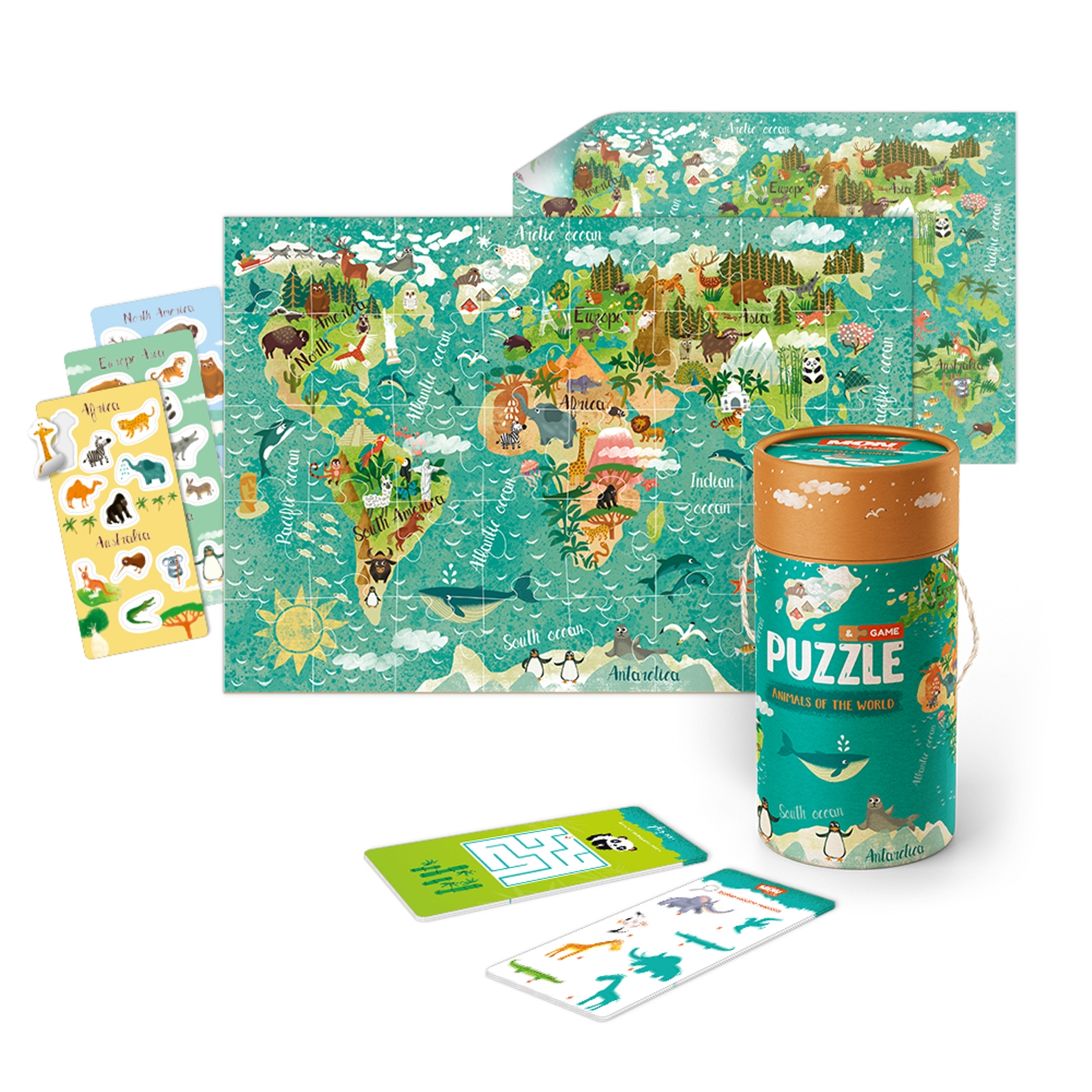 DODO MonPuzzle Tiere der Welt 40 Teile, 3J+