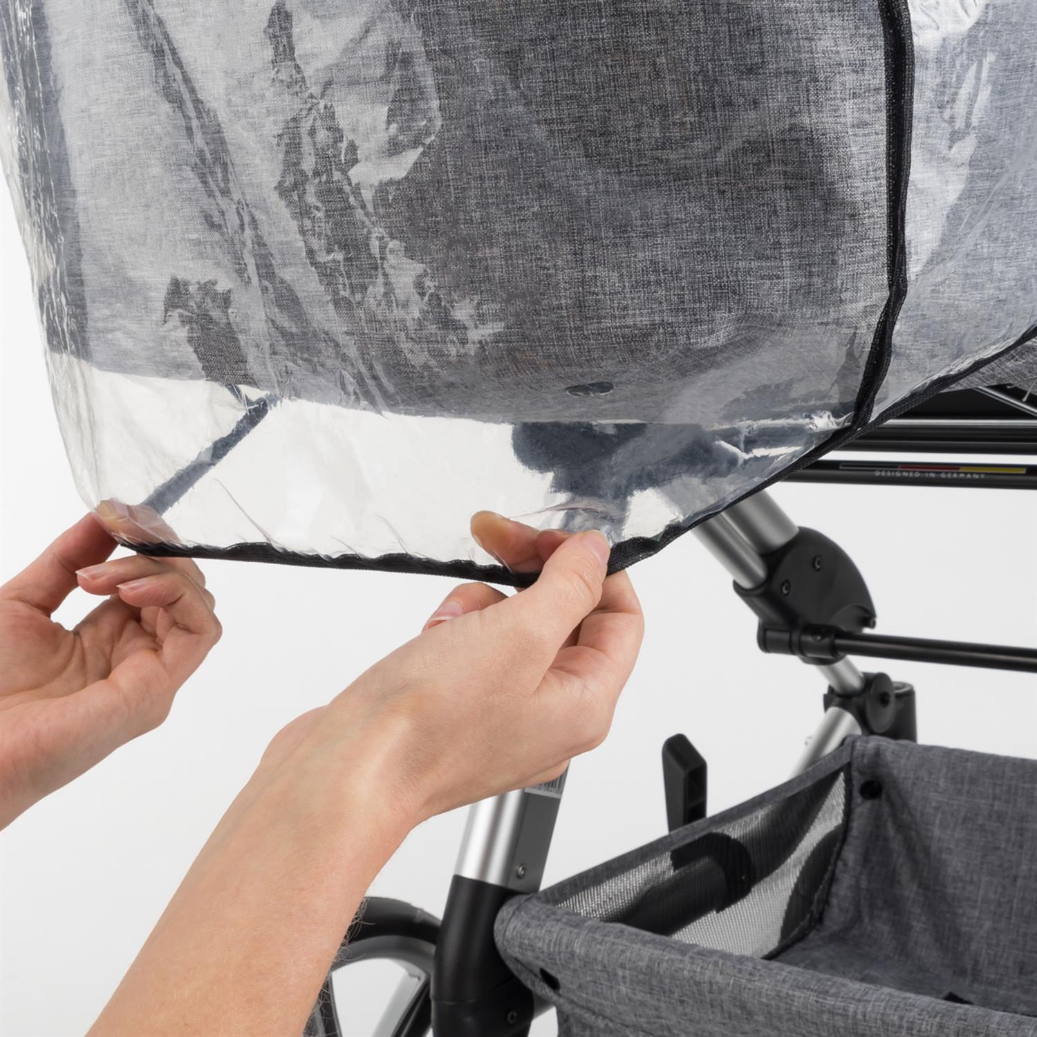 REER RainCover Classic + Regenschutz für Kombi–Kinderwagen mit Reissverschluss