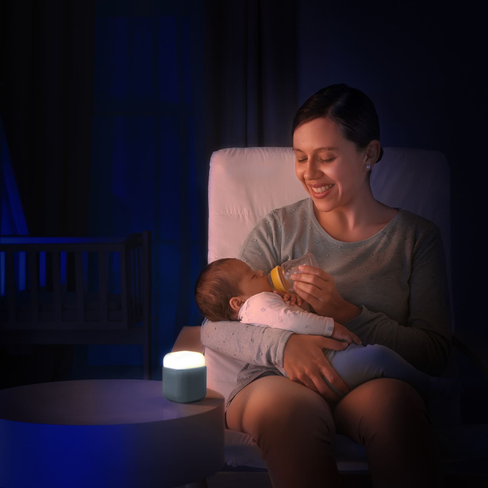 REER Nachtlicht 2in1 SleepLight blaugrau