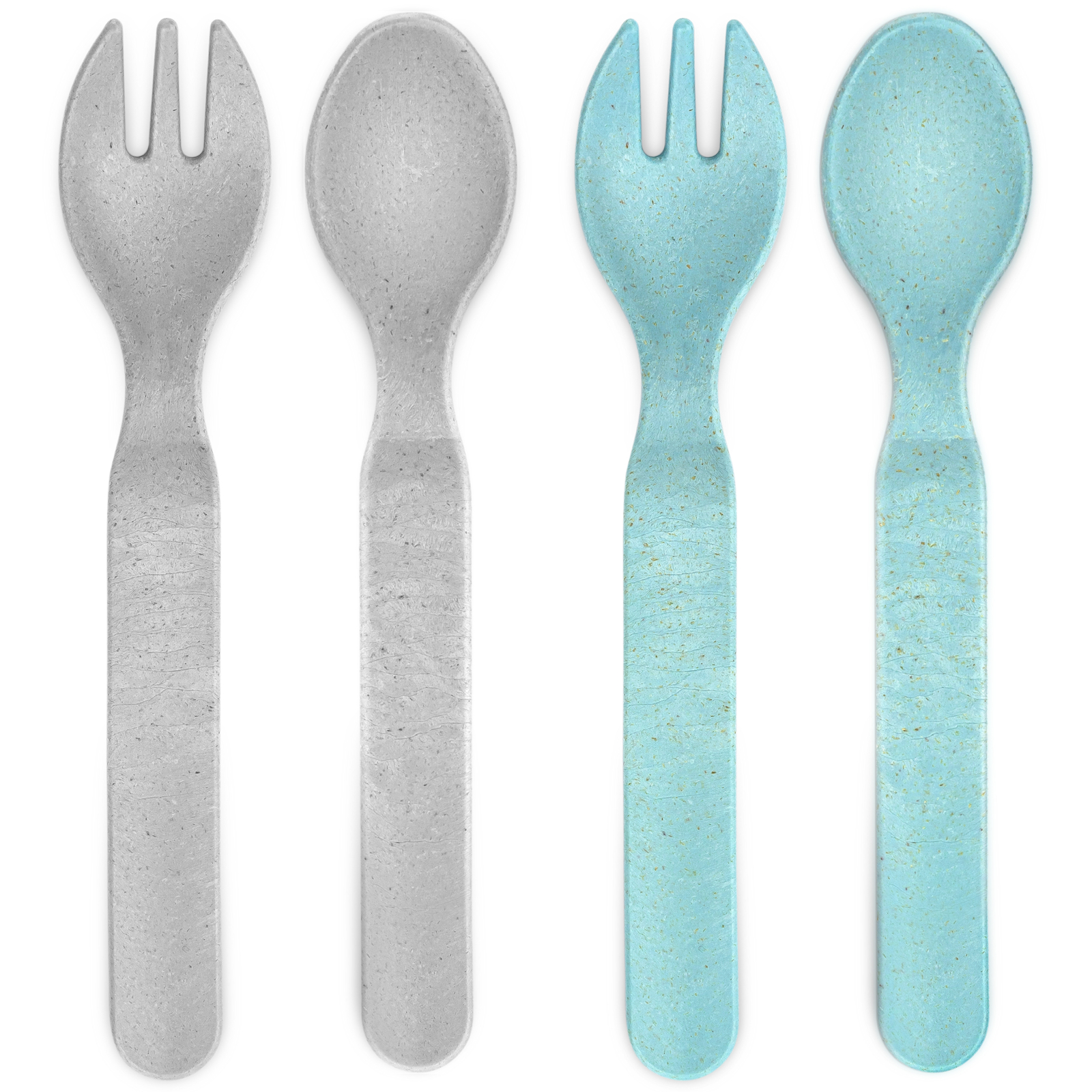 REER Couverts d’apprentissage en 4 pcs. bleu-gris