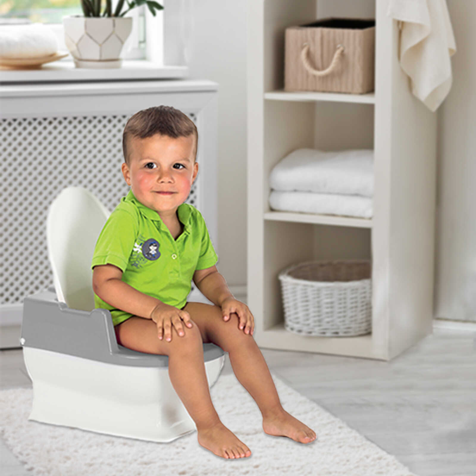 REER Sitzfritz Mini-Toilette weiss-grau