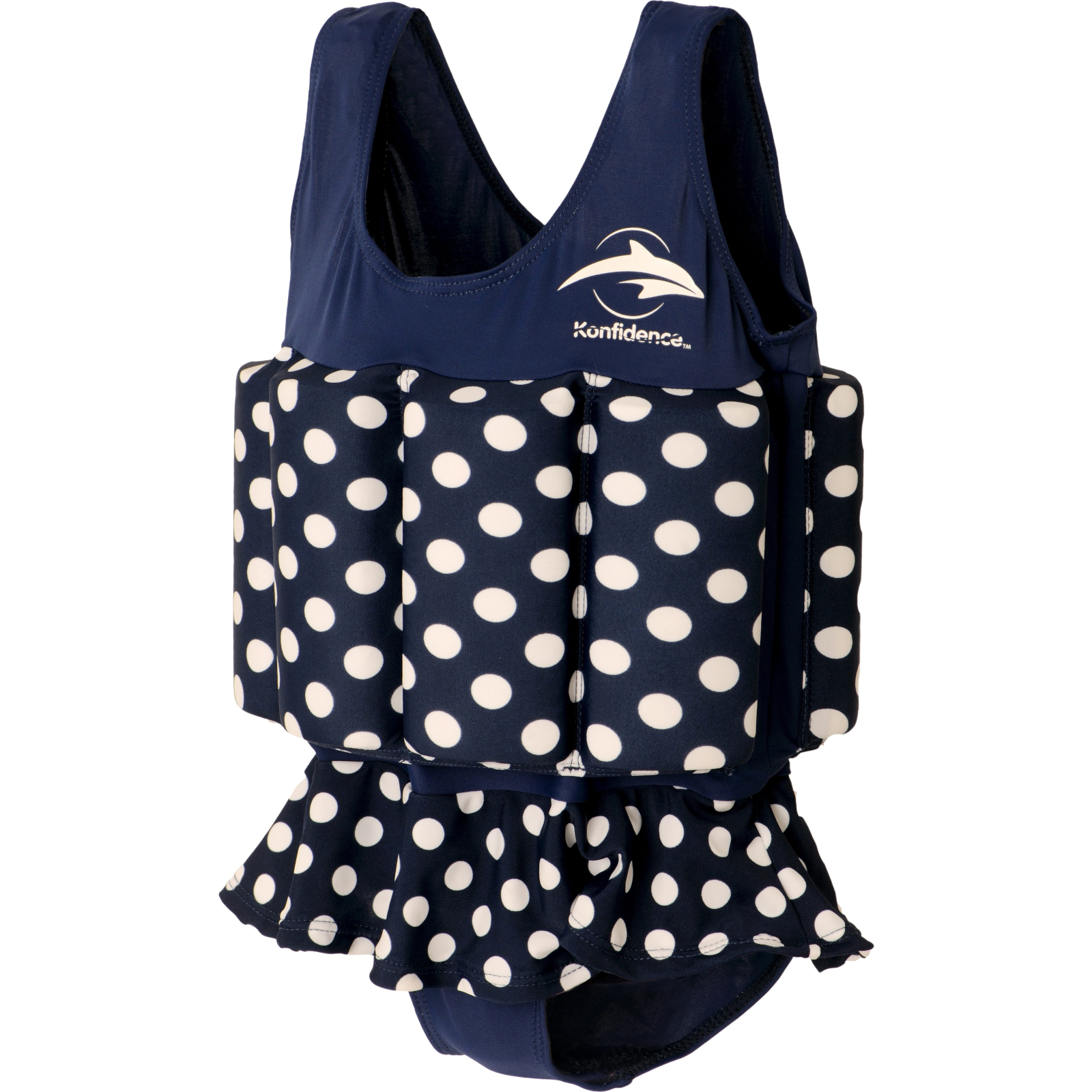 KONFIDENCE Combinaison flottante pour l'enfant navy avec points, 12-24 mois