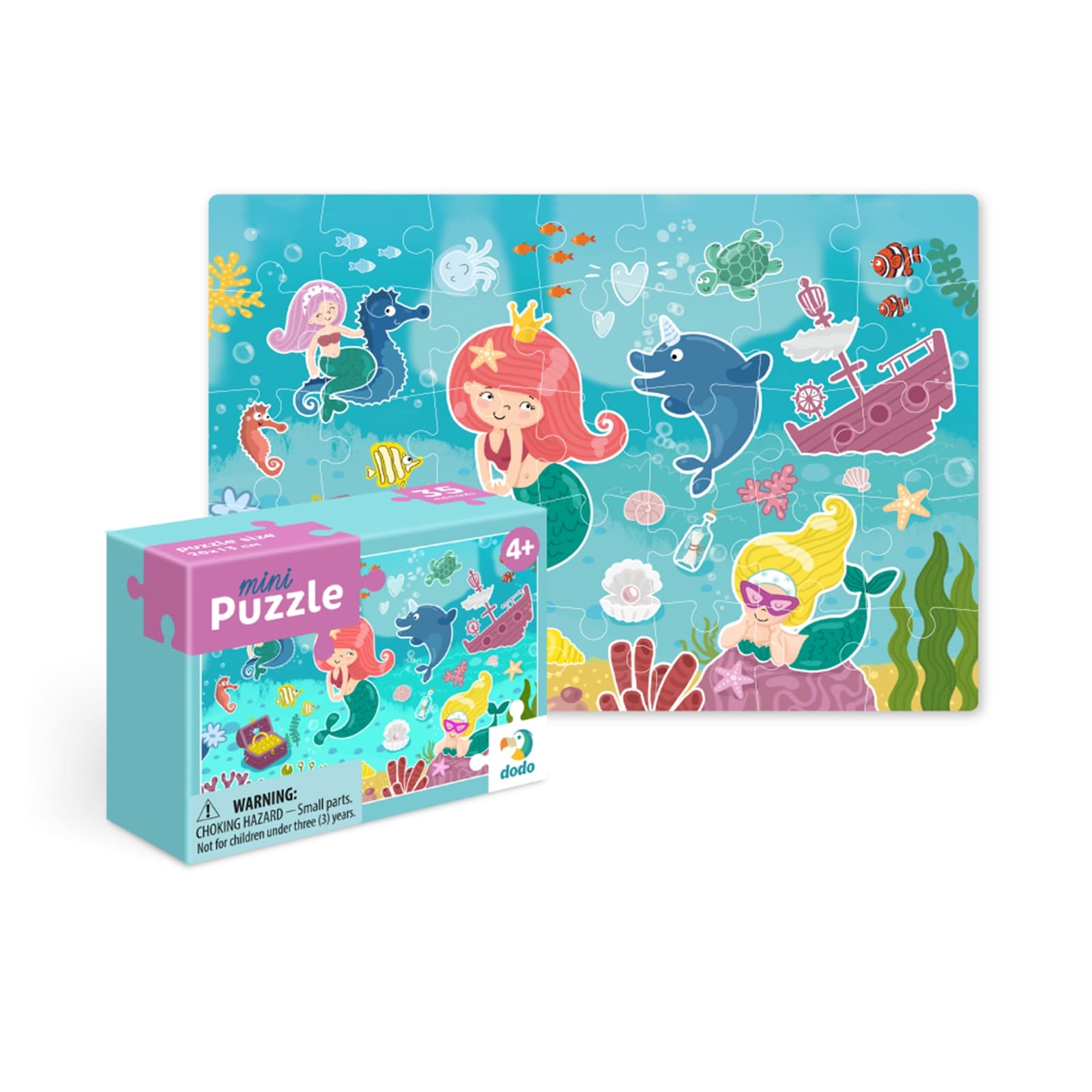 DODO Mini Puzzle Kleine Meerjungfrau 35 Teile, 4J+