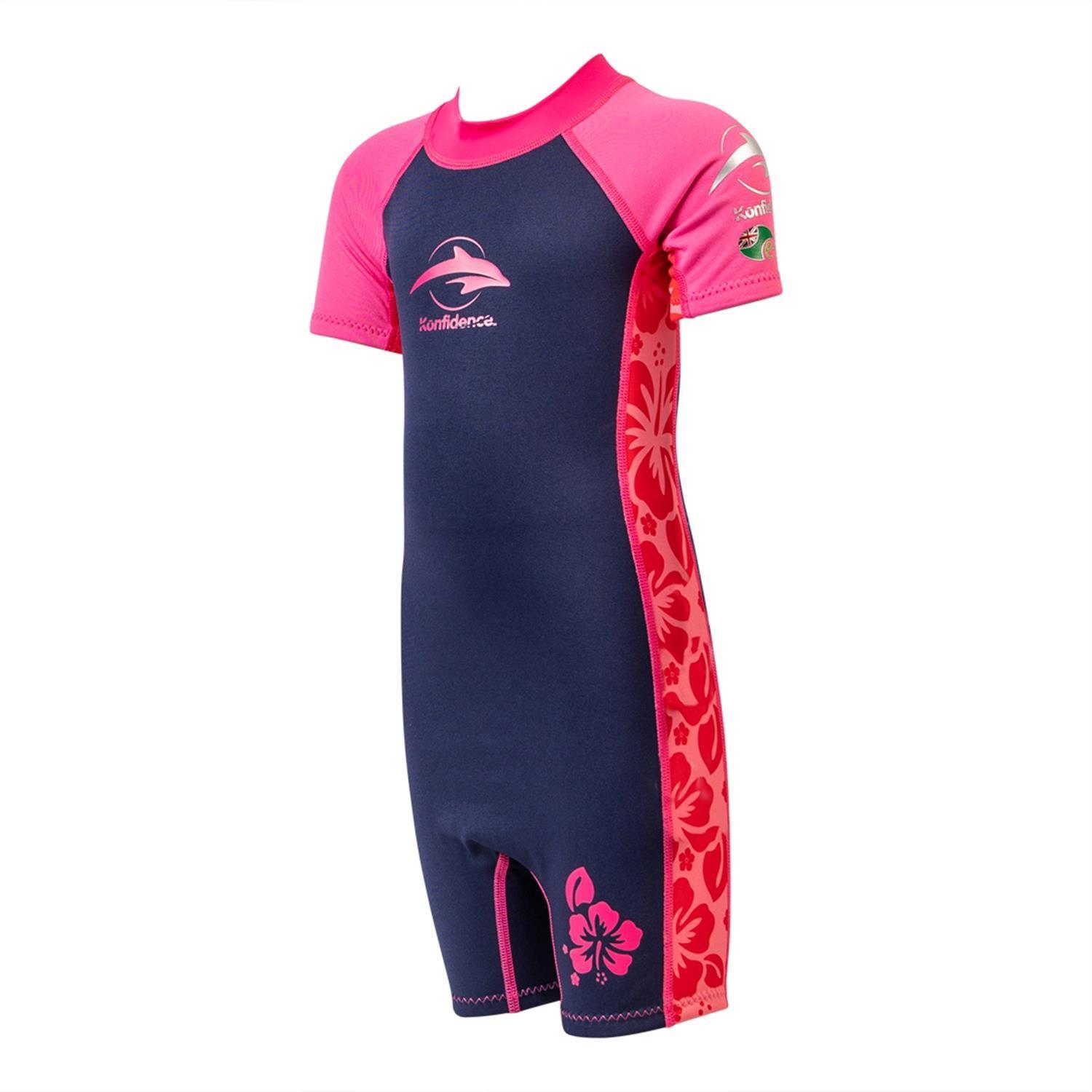 KONFIDENCE Neoprenanzug e-Flex Splashy Wetsuit Hibiskus Oahu 6-7 Jahre