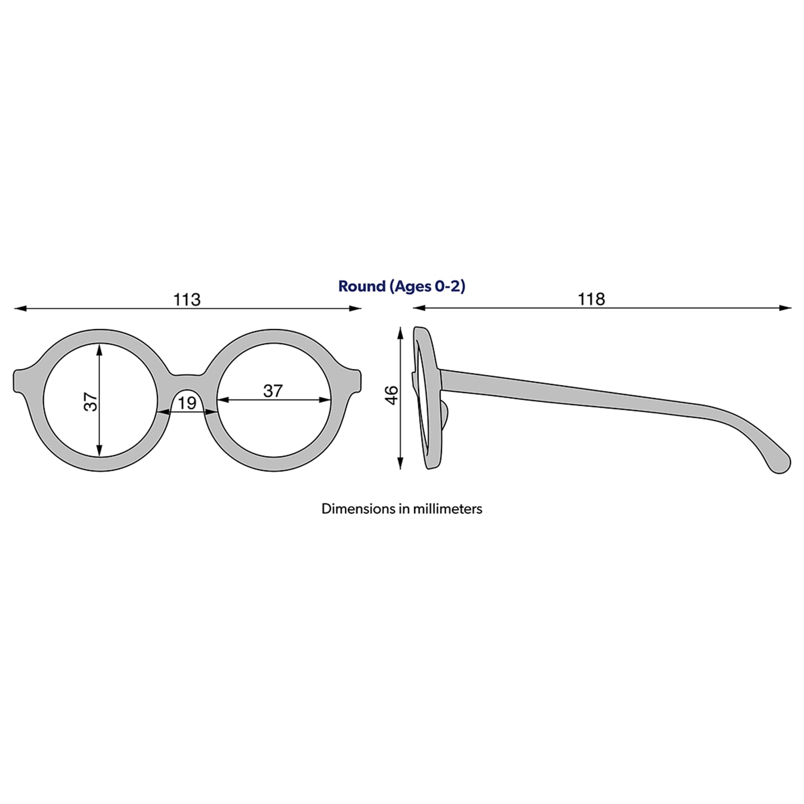 BABIATORS Sonnenbrille Original Euro Round Sweet Cream 0-2 Jahre