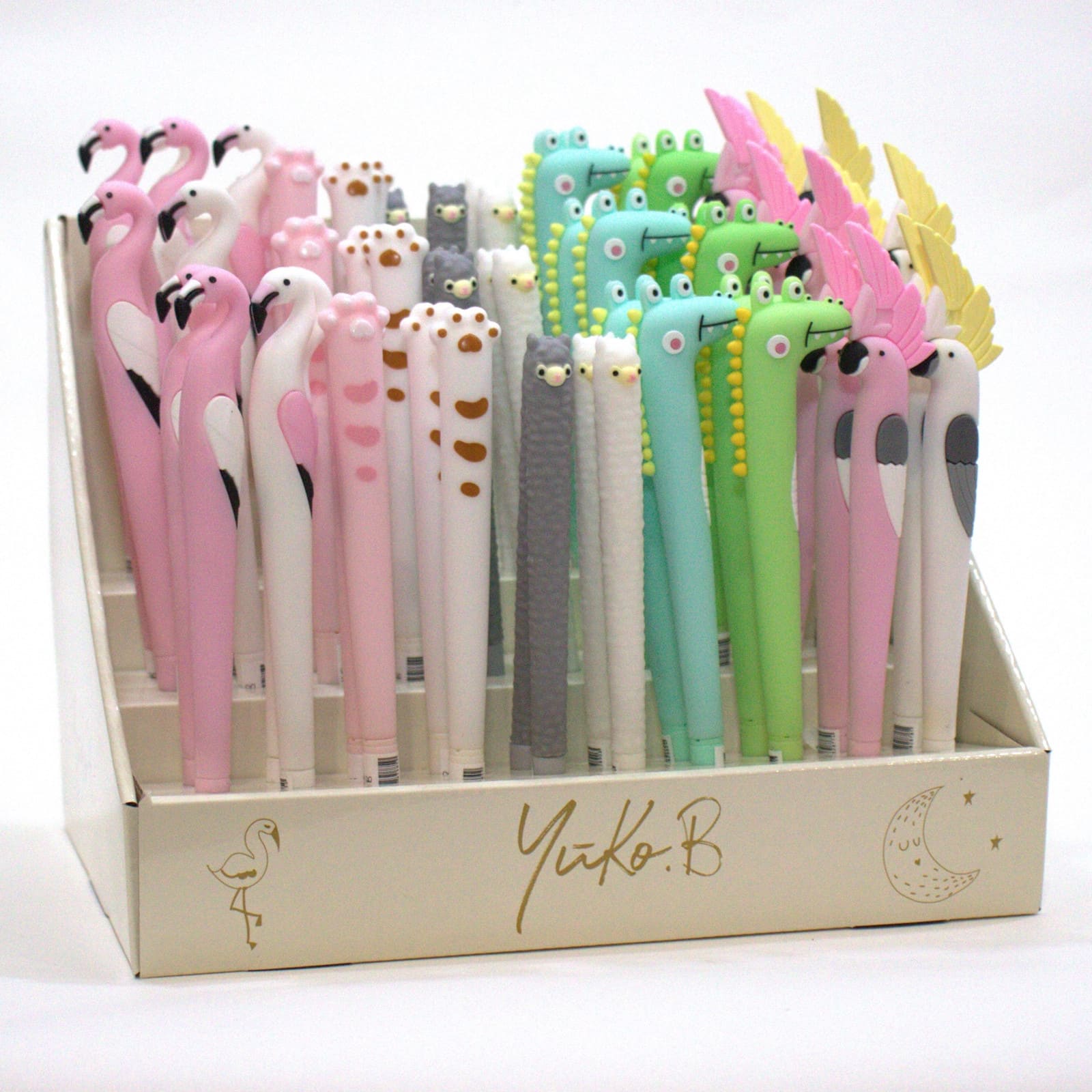 YUKO.B Presentoir de 60 stylos Funny