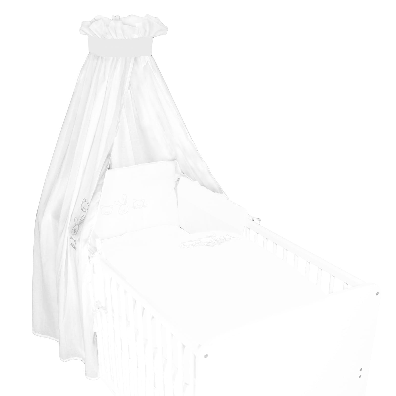 KULI-MULI Betthimmel Voile Lyocell Petits Animaux weiss