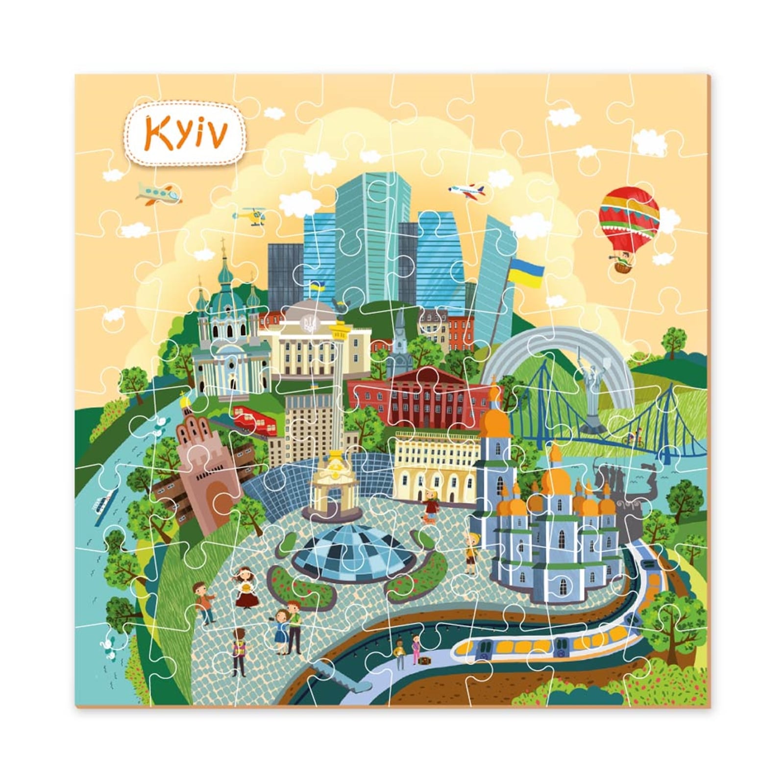 DODO Puzzle Stadt Kiew 64 Teile, 4J+