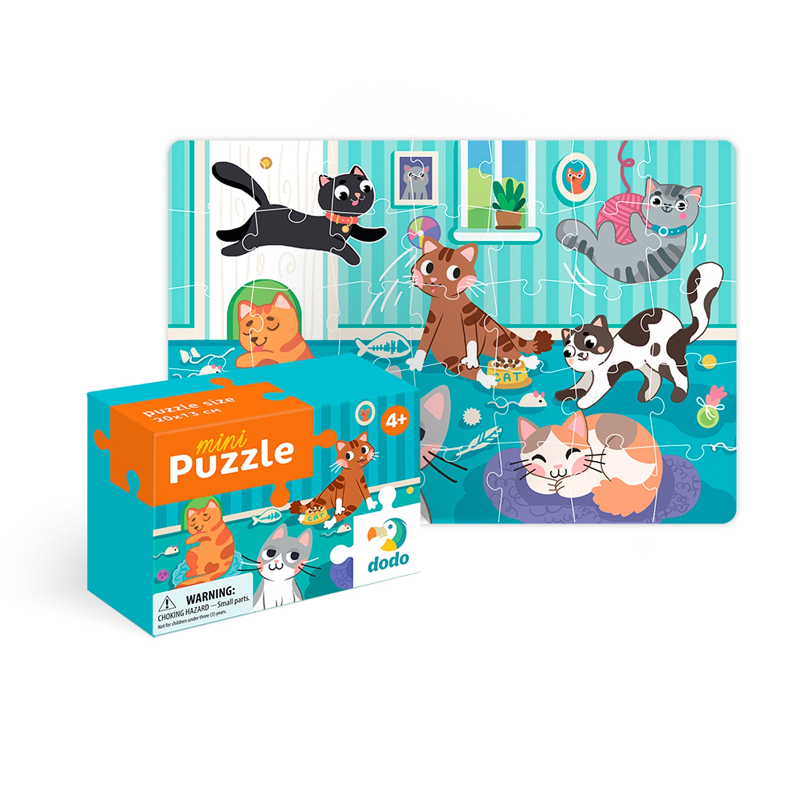 DODO Mini Puzzle Katzen 35 Teile, 4J+