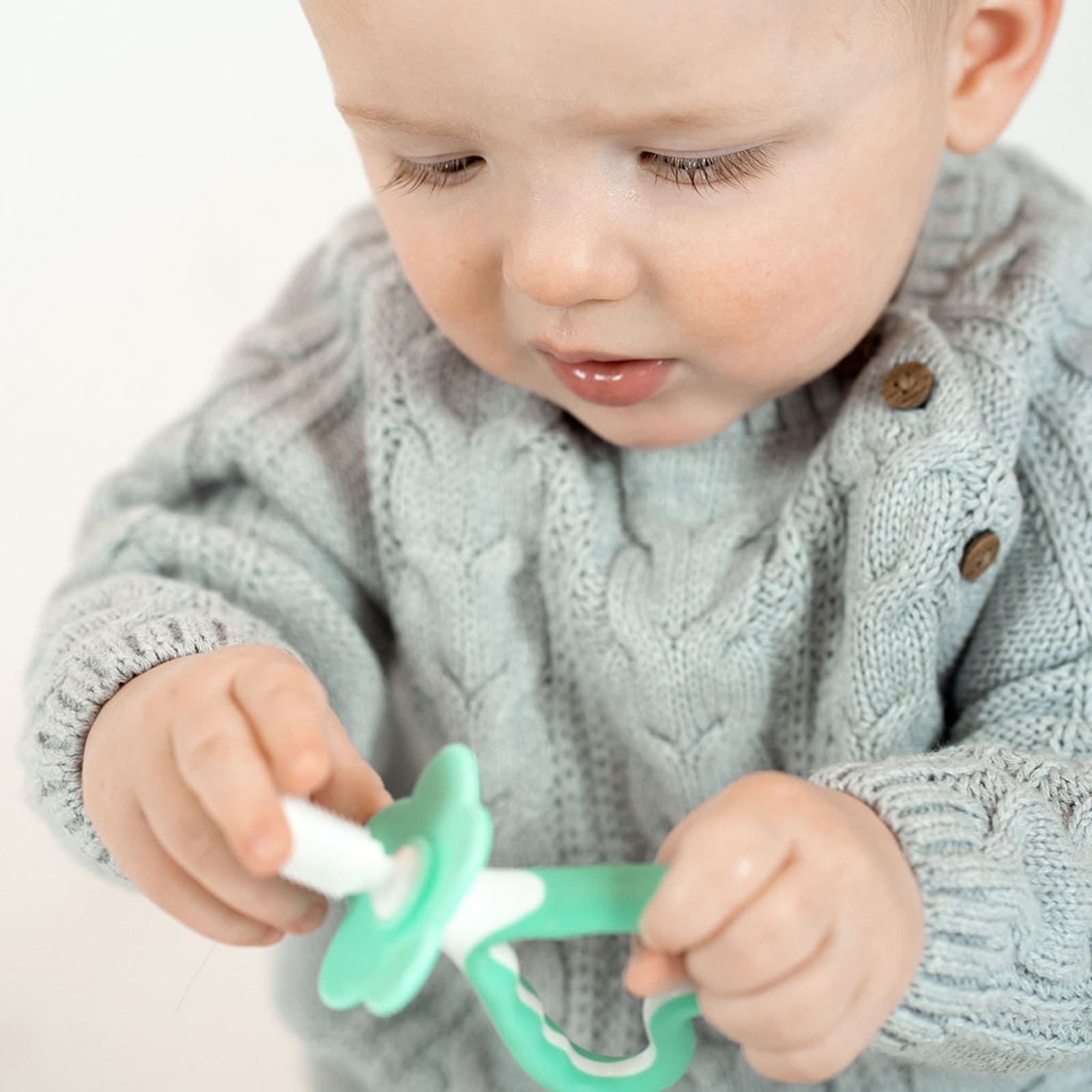 BRUSH-BABY Brosse à dents et anneau de dentition pour bébé