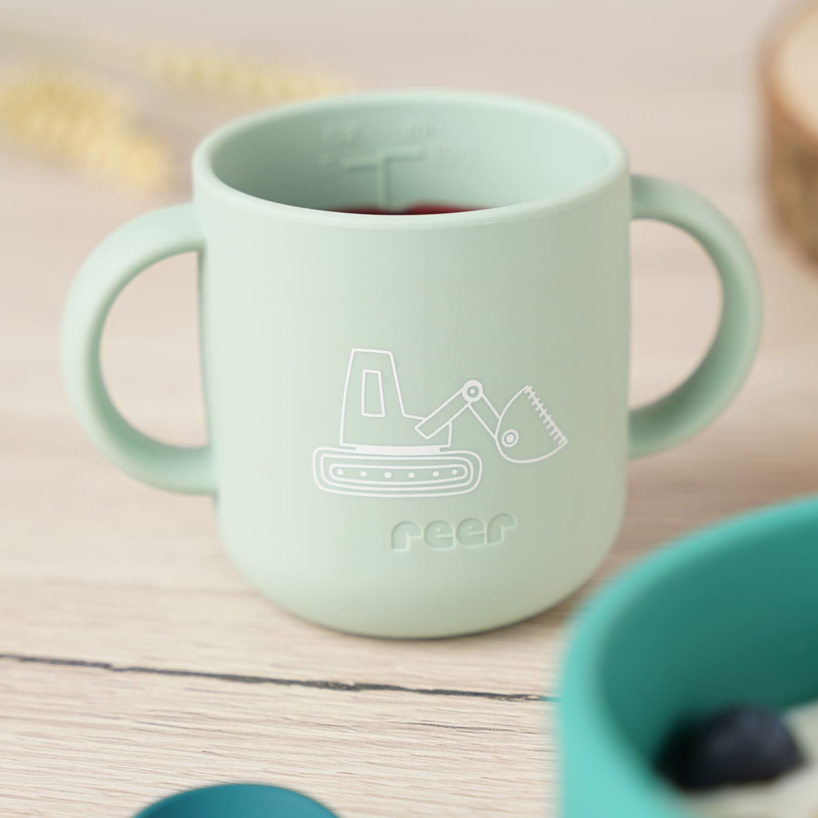 REER Silikongeschirrset 4-teilig grün