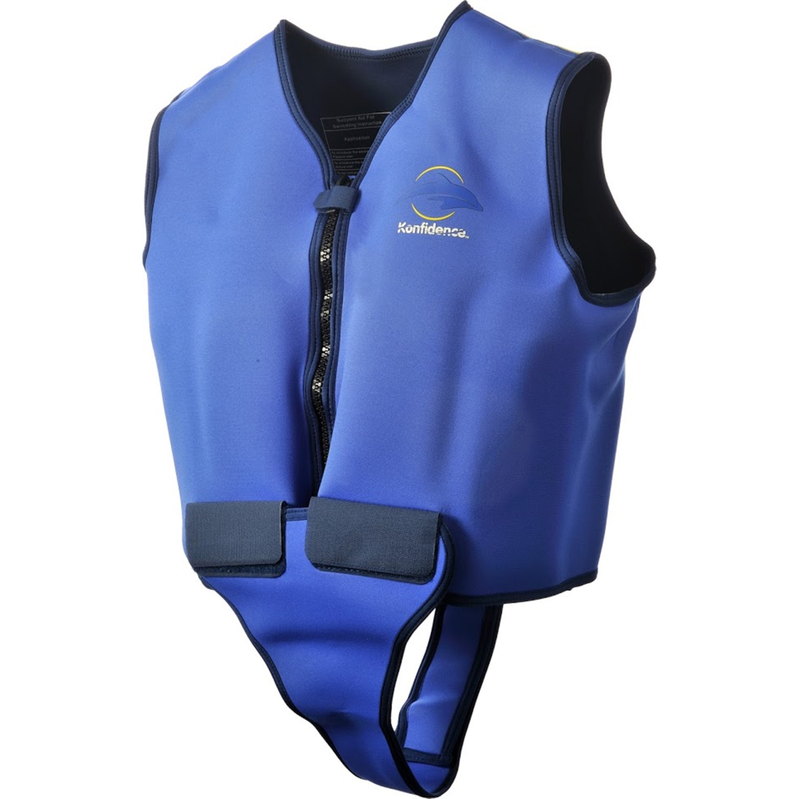 KONFIDENCE Gilet de natation pour adultes bleu-jaune tour de buste 86-96 cm