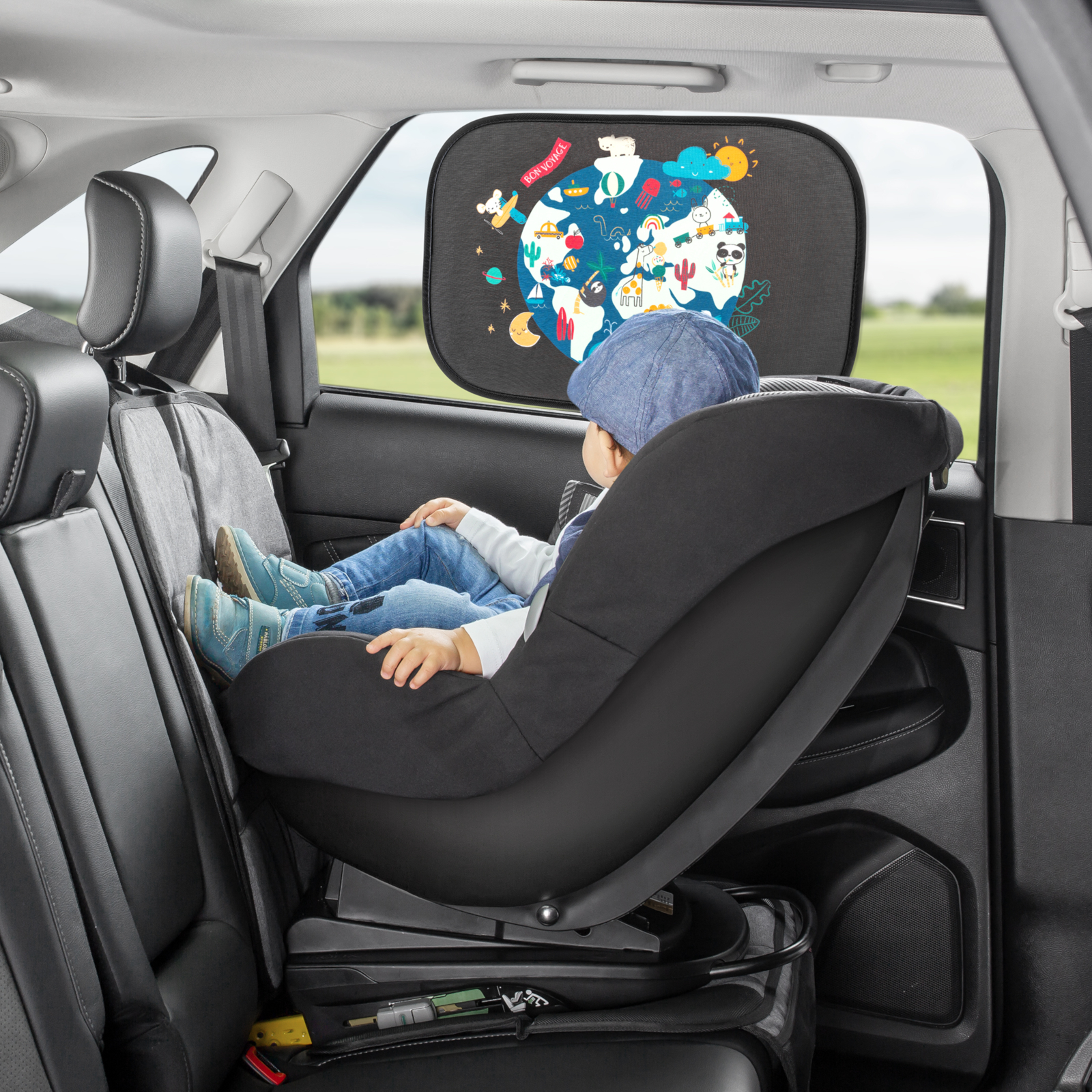 REER TravelKid Sun Auto-Sonnenschutz mit Motiv 2er Pack