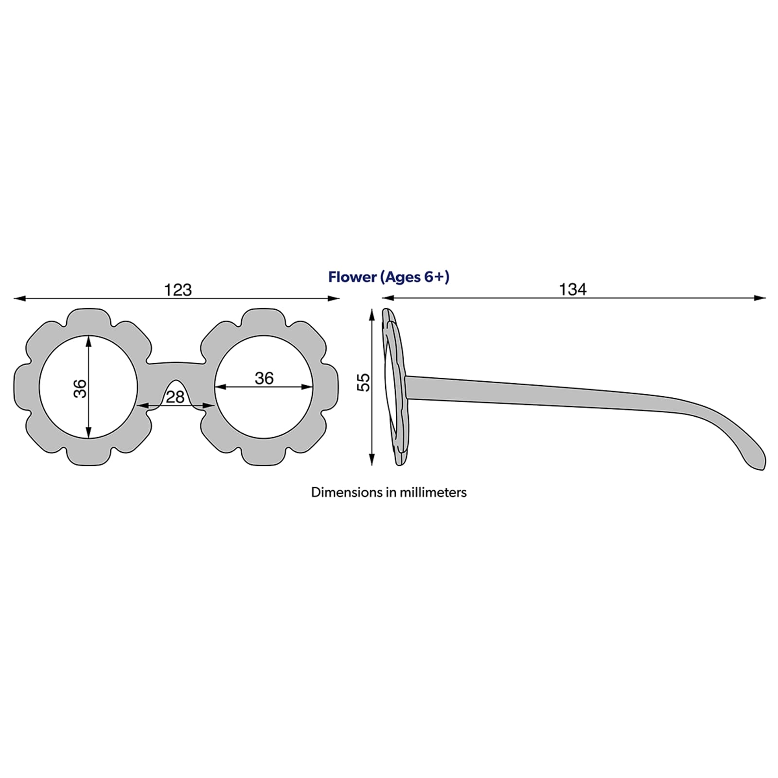 BABIATORS Lunettes de soleil aux verres polarisés Flower Peachy Keen 6-10 ans