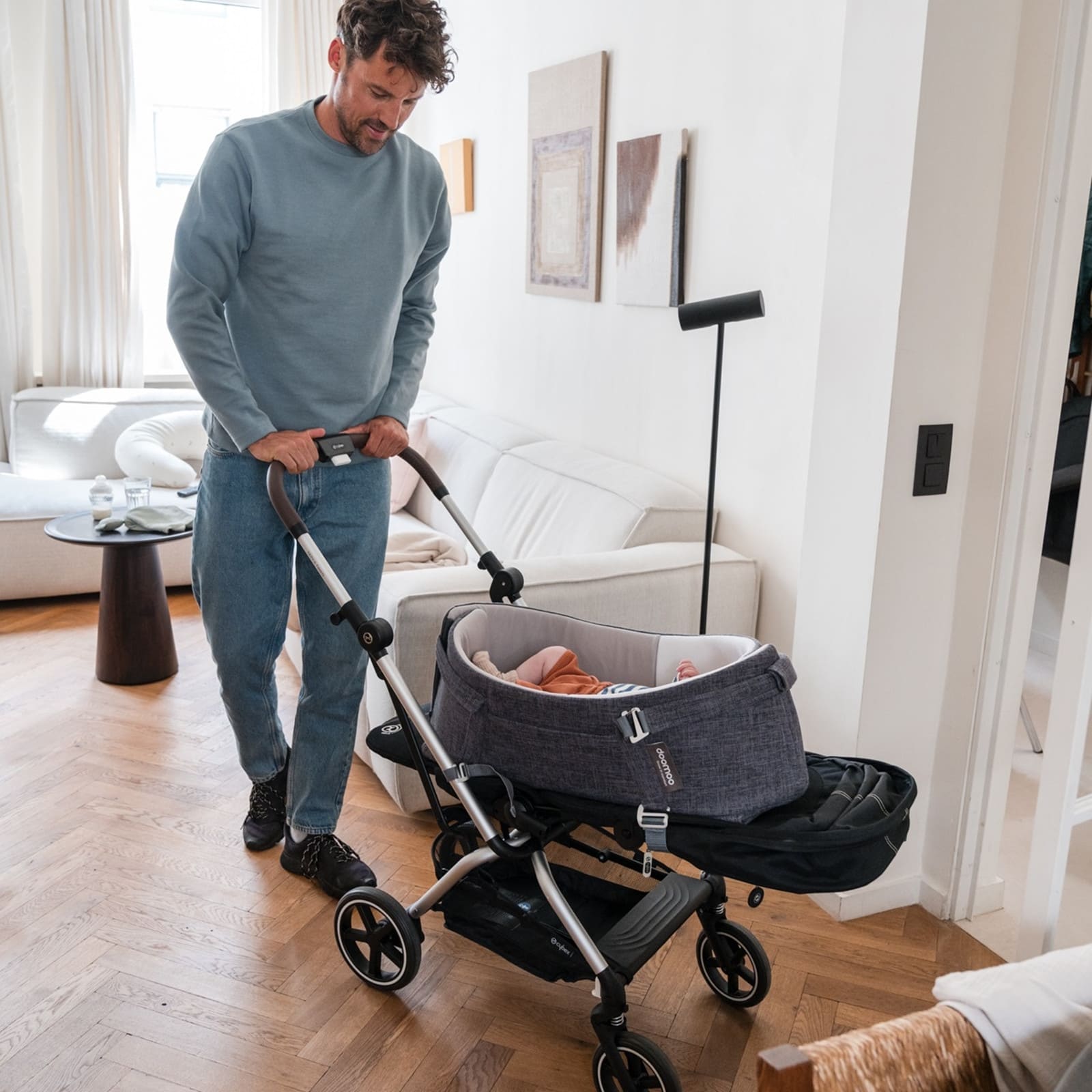 DOOMOO Babynest Nest’n Go grau