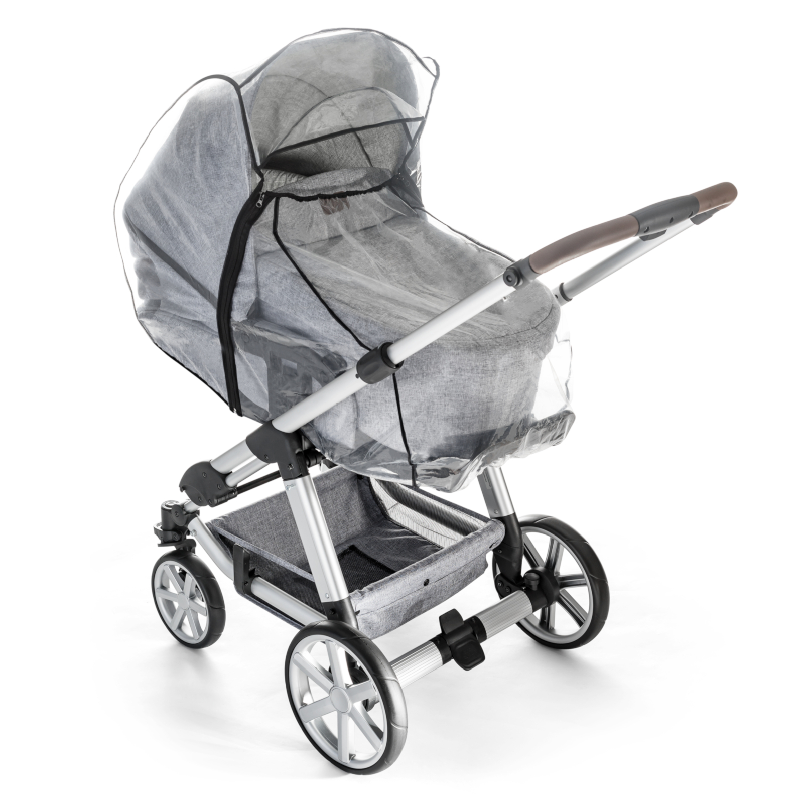 REER RainCover Classic + Regenschutz für Kombi–Kinderwagen mit Reissverschluss