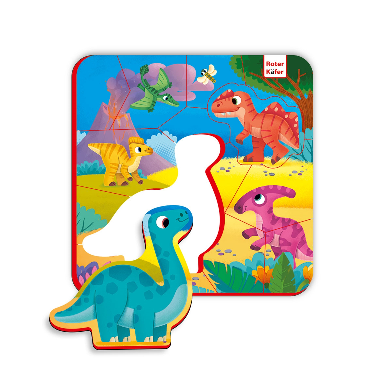 ROTER KÄFER Magnetpuzzle Baby Dinosaurier