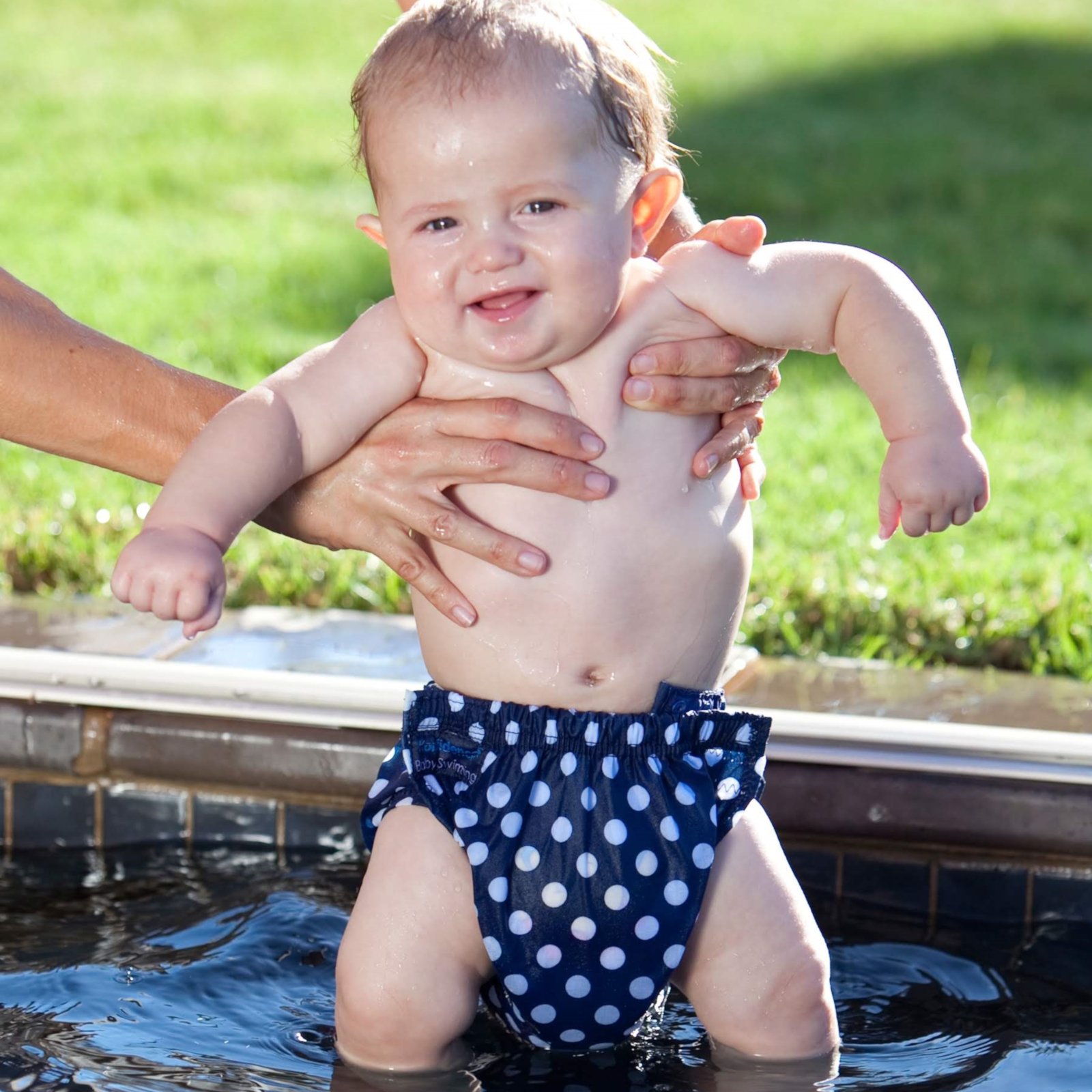 KONFIDENCE Schwimmwindel AquaNappy navy mit Punkten