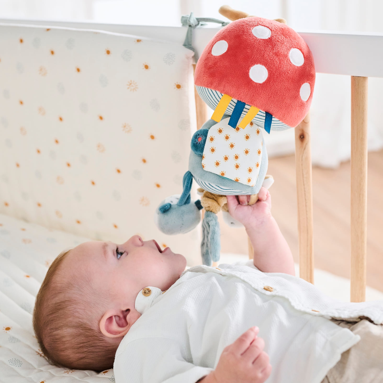 NATTOU Felix und Leo Aktivitätenkuscheltier Pilz