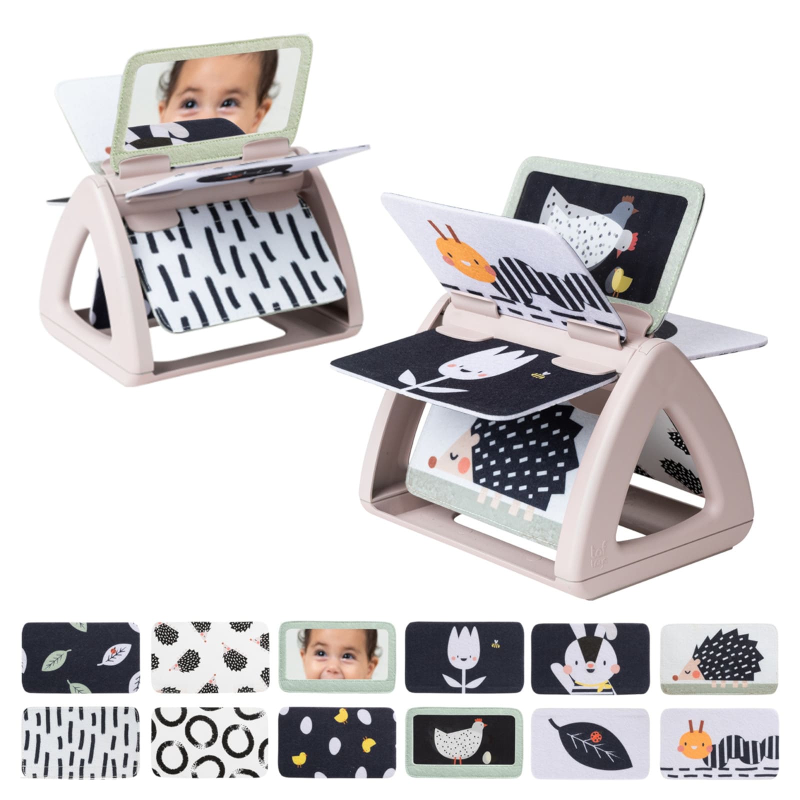 TAF-TOYS Drehbares Babybuch Black & White, 0M+