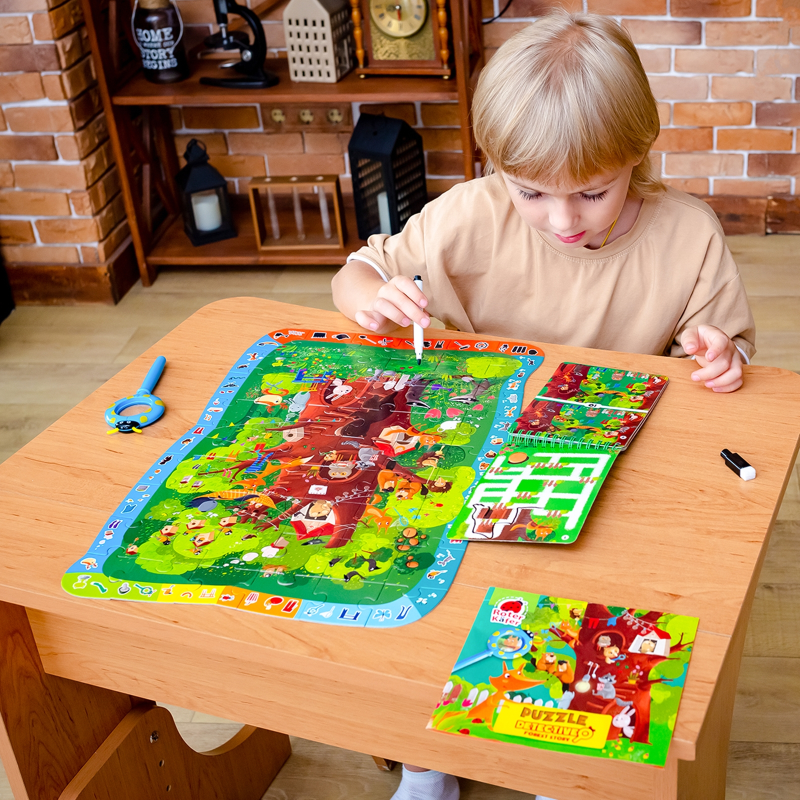 ROTER KÄFER Detektivpuzzle Waldgeschichte