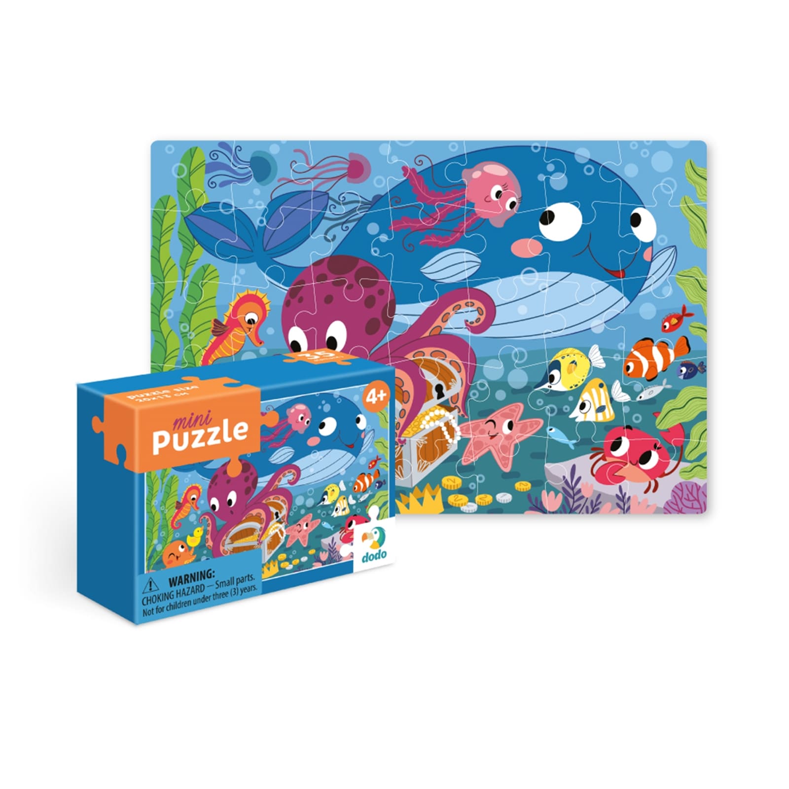 DODO Mini Puzzle Unterwasserabenteuer 35 Teile, 4J+