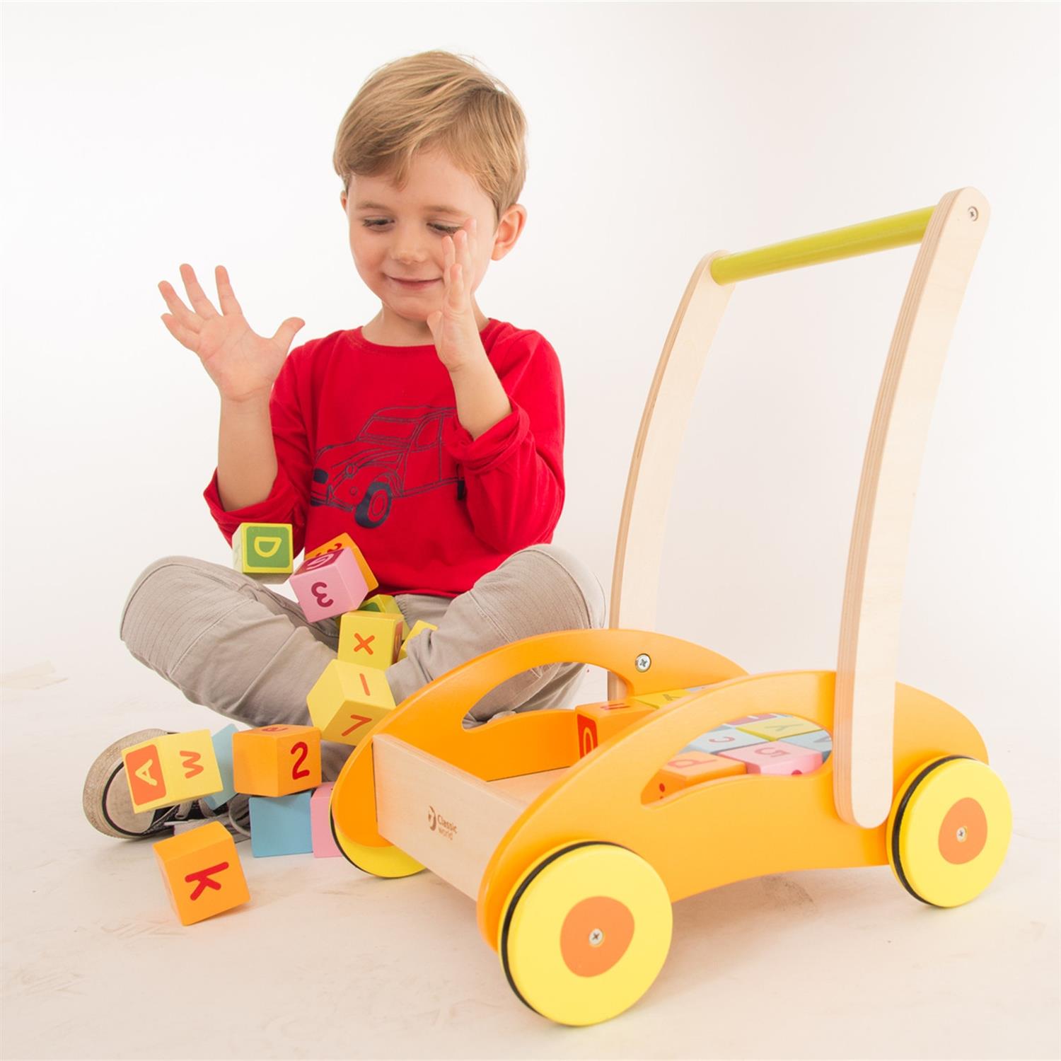 CLASSIC WORLD Babywalker mit Bausteinen